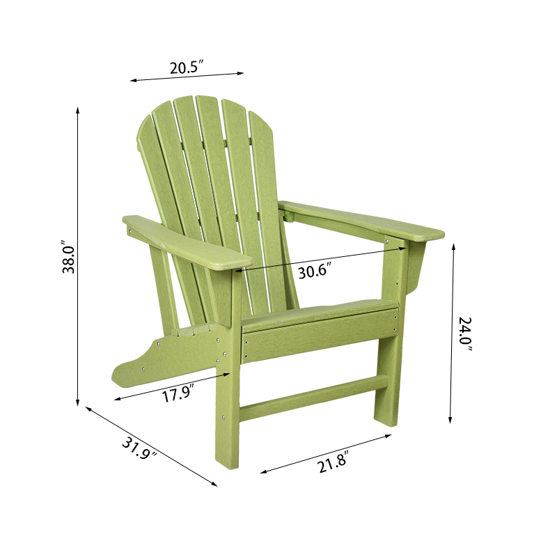 Kerusi Adirondack Betulkan Sandaran Tinggi