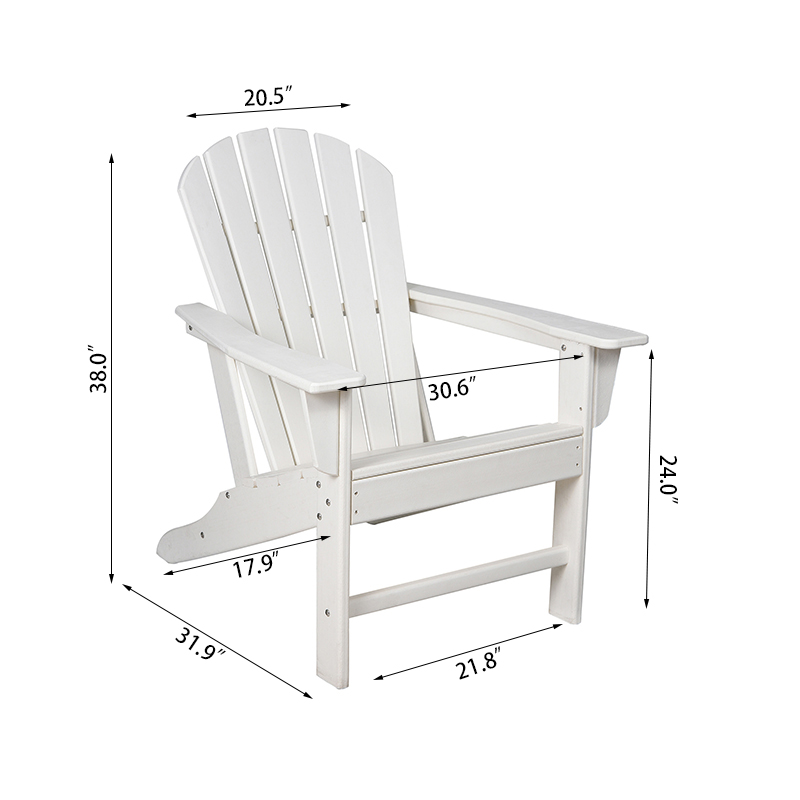 Kerusi Adirondack Betulkan Sandaran Tinggi