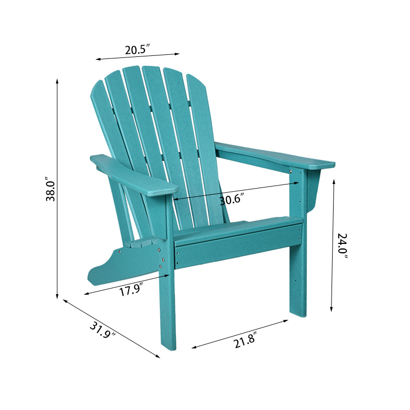 Kerusi Adirondack Betulkan Sandaran Tinggi